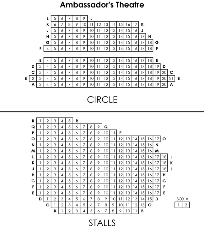 Ambassador Theatre Seating Chart