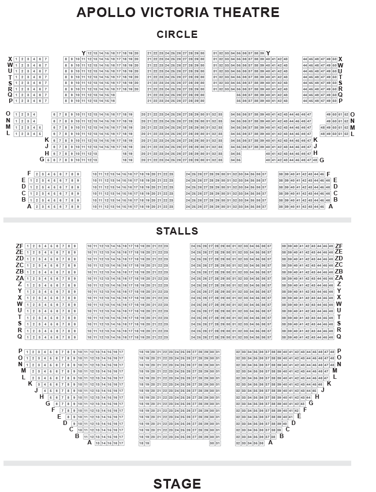 Apollo Victoria Theatre London Seating Chart