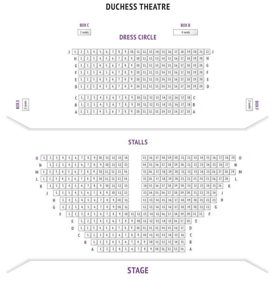 Duchess Theatre Seating Chart