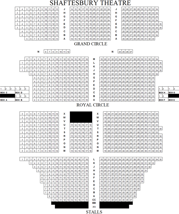 Rock Of Ages Theater Seating Chart